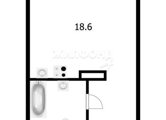 Квартира на продажу студия, 18.6 м2, Новосибирск, Планировочная улица, 18/1