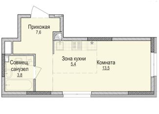 1-комнатная квартира на продажу, 30.3 м2, Удмуртия, Союзная улица, 163Ак1