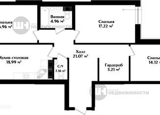 Продажа двухкомнатной квартиры, 100.69 м2, Санкт-Петербург, Малодетскосельский проспект, 40