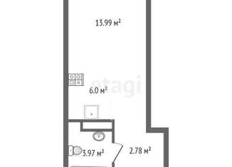 Продаю квартиру студию, 23.63 м2, Тюмень, ЖК Краснолесье