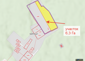 Продам земельный участок, 630 сот., починок Мирный, Берёзовая улица, 6
