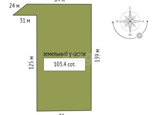 Продается земельный участок, 103.4 сот., городское поселение Емельяново