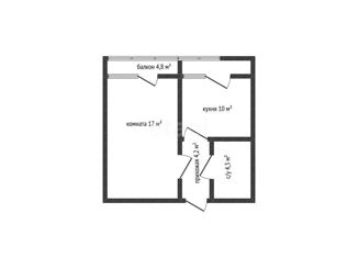 Однокомнатная квартира на продажу, 45.5 м2, Краснодар, Душистая улица, 79к2, ЖК Дуэт