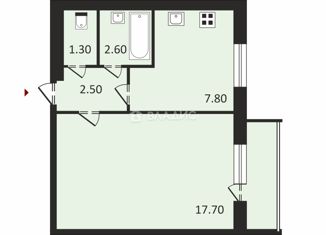 Продажа 1-ком. квартиры, 31.9 м2, Краснодарский край, улица Думенко, 14