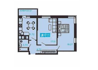 2-комнатная квартира на продажу, 60.6 м2, Краснодар, Уральская улица, 71, ЖК Галактика