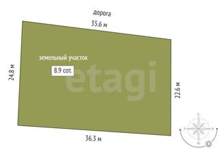 Продается земельный участок, 8.9 сот., садоводческое товарищество Калинка, Зелёная улица