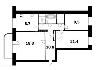 Продается 3-ком. квартира, 66.2 м2, Новосибирск, Троллейная улица, 152, метро Студенческая