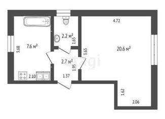 Продаю 1-ком. квартиру, 33.1 м2, Омск, 5-я Северная улица, 203Б, Центральный округ
