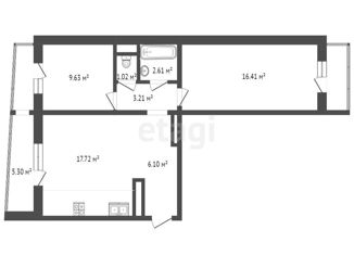 Продается 3-ком. квартира, 65 м2, Челябинская область, улица Университетская Набережная, 105