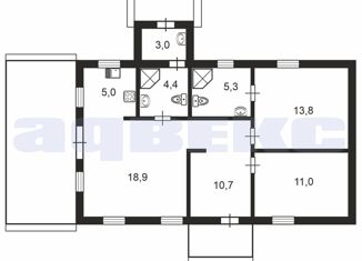 Дом на продажу, 90 м2, коттеджный посёлок Гранит, улица Артиллеристов, 59