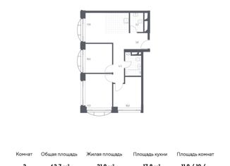 Продается 3-комнатная квартира, 63.7 м2, Москва, жилой комплекс Новоданиловская 8, к3, ЖК Новоданиловская 8