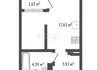 Продается квартира студия, 27.6 м2, Тюмень, улица Александра Федоровича, 10, ЖК Мозаика Парк