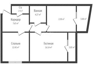 Продам двухкомнатную квартиру, 57.4 м2, Краснодар, Севастопольская улица, 6/1, Севастопольская улица