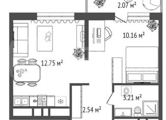 Продажа однокомнатной квартиры, 31.6 м2, Тюмень, ЖК Октябрьский