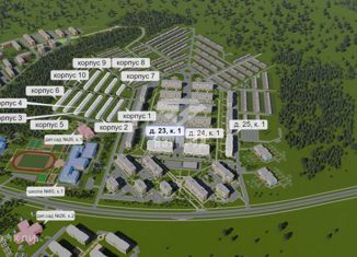 Продам однокомнатную квартиру, 46.4 м2, Кемерово, ЖК Солнечный Бульвар, улица 2-й микрорайон, 23к1