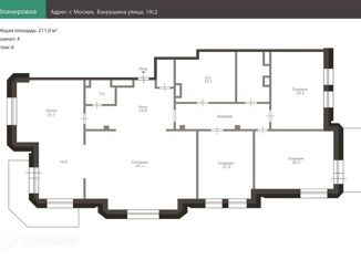 Продаю 4-комнатную квартиру, 211 м2, Москва, улица Бахрушина, 19с2, улица Бахрушина