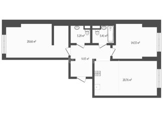 Продаю 3-комнатную квартиру, 79.05 м2, Москва, ЖК Дмитровский Парк