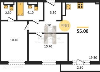 Продается 2-ком. квартира, 55 м2, село Первомайский, жилой комплекс Город Оружейников, 17