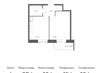 Продам 1-комнатную квартиру, 35.92 м2, Санкт-Петербург, Славянская улица, 8, метро Рыбацкое