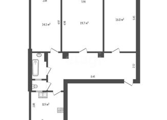 Продаю 3-ком. квартиру, 88.3 м2, Москва, Большая Пироговская улица, 37-43кА, Большая Пироговская улица