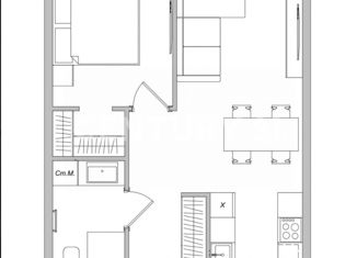 Продам 2-комнатную квартиру, 45 м2, Москва, Сколковское шоссе, 40к1, ЖК Стеллар Сити