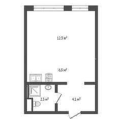Квартира на продажу студия, 25.4 м2, Москва, жилой комплекс Мичуринский Парк, 1.5, метро Озёрная