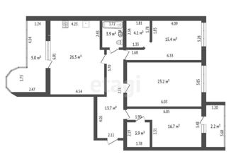 3-ком. квартира на продажу, 107.4 м2, Оренбург, улица Терешковой, 10/2, ЖК Университетский