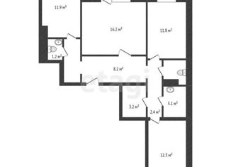 Продается 3-ком. квартира, 78.5 м2, Красноярск, улица Елены Стасовой, 50И, ЖК Лесной Массив