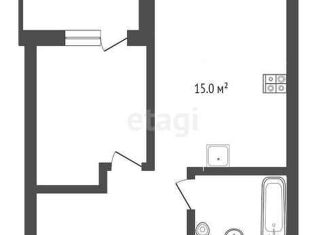 Продаю 1-ком. квартиру, 39 м2, Тюмень, улица Николая Глебова, 3с11, ЖК Гранд Квартал