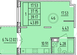 Продаю 1-комнатную квартиру, 37.15 м2, посёлок Шушары, Образцовая улица, 6к3, ЖК Образцовый Квартал 8