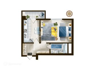 Однокомнатная квартира на продажу, 46.79 м2, Феодосия, Индустриальный переулок, 4