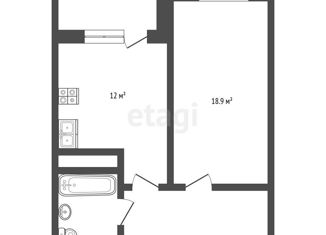 Продаю 1-ком. квартиру, 42.6 м2, Самара, Революционная улица, 101Д, метро Московская