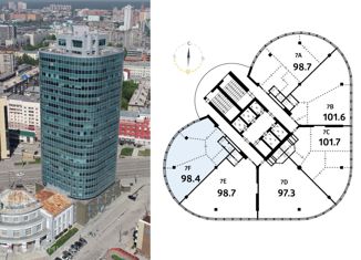 Продам офис, 98.4 м2, Новосибирск, проспект Димитрова, 4/1