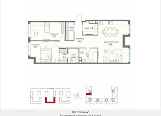 Продаю квартиру студию, 105.3 м2, Москва, метро Пионерская, 1-й квартал, к4