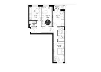 Продается трехкомнатная квартира, 87.6 м2, Москва, Дмитровское шоссе, 107Ак3, ЖК Город