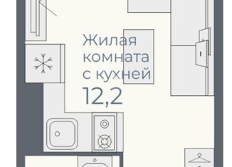 Продается однокомнатная квартира, 22 м2, посёлок Садовый, Каспийская улица, с2