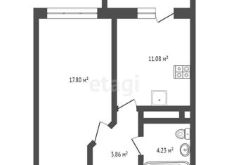 Продам 1-комнатную квартиру, 40 м2, Симферополь, улица Никанорова, 4Г, ЖК Фиалка