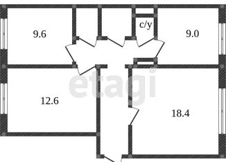 Продажа 3-комнатной квартиры, 65 м2, Тобольск, 9-й микрорайон, 34А