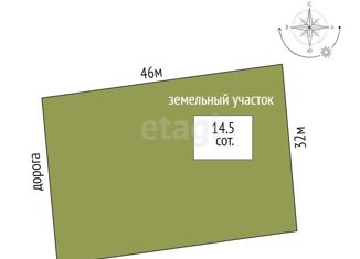 Продам земельный участок, 14.5 сот., СНТ Солнышко, Рябиновая улица