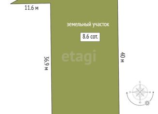 Продается земельный участок, 8.58 сот., коттеджный поселок Новокаменский