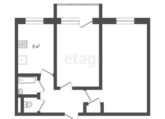 Продается 2-комнатная квартира, 46.3 м2, Санкт-Петербург, улица Руставели, 50, улица Руставели