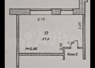 Продаю комнату, 21 м2, Нягань, 1-й микрорайон, 46к2