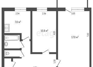 Продам 2-ком. квартиру, 44 м2, Тюменская область, улица Мира, 2В