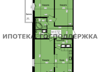 3-комнатная квартира на продажу, 110.2 м2, посёлок Парголово, Ольгинская дорога, 3/20, ЖК Прагма Сити