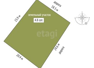 Продам земельный участок, 5 сот., ПСОК Победит-2, улица 1А, 2А