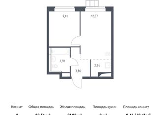 Продажа двухкомнатной квартиры, 32.56 м2, поселение Рязановское, Рязановское шоссе, 31к2