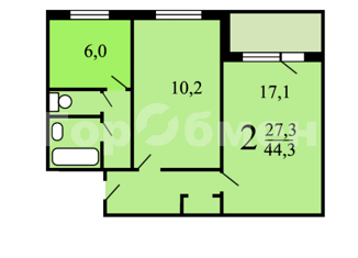 Продается 2-ком. квартира, 44.5 м2, Москва, улица Цандера, 7, улица Цандера
