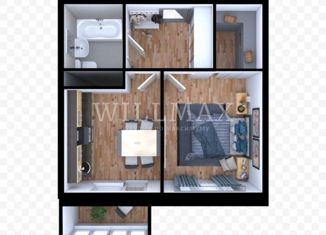 Однокомнатная квартира на продажу, 35.7 м2, Тюмень, Тальниковая улица, 7, ЖК Дебют