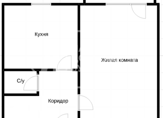 1-комнатная квартира на продажу, 32.4 м2, Чернушка, Коммунистическая улица, 6Б
