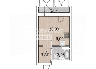 Продается квартира студия, 25.3 м2, Уфа, улица Воинов-Интернационалистов, 5